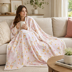 Oversized Butterfly Throw Blanket – 100% Polyester Lightweight Soft Blanket for Couch, Sofa & Bed, Butterfly Garden Decorative Blanket for Spring Summer Décor, 60 x 70 Inches