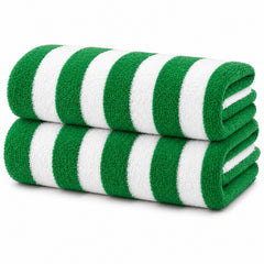Cabana Stripe Terry Cloth Beach Towels – 80% Cotton 20% Polyester Oversized Bath & Beach Towels, Soft Absorbent Quick-Dry Pool Towels, Available in 2-Pack, 4-Pack & 6-Pack, 36 x 66 Inches