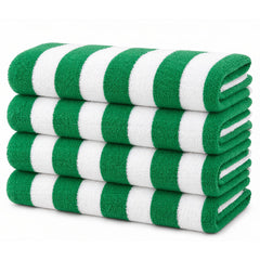 Cabana Stripe Terry Cloth Beach Towels – 80% Cotton 20% Polyester Oversized Bath & Beach Towels, Soft Absorbent Quick-Dry Pool Towels, Available in 2-Pack, 4-Pack & 6-Pack, 36 x 66 Inches
