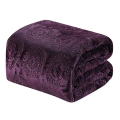 Vibe Check: Caesar Embossed Throw Blanket – Ultra Soft Microplush 50" x 60" – Cozy, Lightweight All-Season Blanket for Couch, Bed & Dorm – Machine Washable