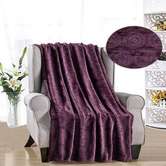 Vibe Check: Caesar Embossed Throw Blanket – Ultra Soft Microplush 50" x 60" – Cozy, Lightweight All-Season Blanket for Couch, Bed & Dorm – Machine Washable