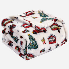 Holiday & Christmas Micro Plush Throw Blanket – Ultra Soft 50" x 60" Cozy Blanket for Couch, Bed & Movie Nights – Lightweight, Warm, Machine Washable Gift Essential