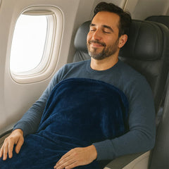 2-in-1 Travel Blanket & Pillow – Ultra Soft Micro Plush Airplane Blanket with Built-In Carry Case (40" x 70") – Lightweight, Compact & Machine Washable Travel Essential