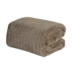 Cozy Chevron Braided Blanket – Ultra Soft Microplush Throw – Lightweight 50" x 60", Perfect for Bed, Couch & Dorm