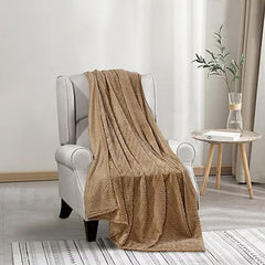 Cozy Chevron Braided Blanket – Ultra Soft Microplush Throw – Lightweight 50" x 60", Perfect for Bed, Couch & Dorm