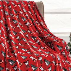 Holiday & Christmas Micro Plush Throw Blanket – Ultra Soft 50" x 60" Cozy Blanket for Couch, Bed & Movie Nights – Lightweight, Warm, Machine Washable Gift Essential