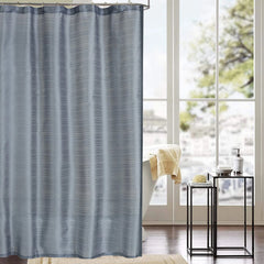 Classic Striped Shower Curtain – 70 x 72 Inch Polyester Bathroom Shower Curtain, Modern Stripe Design for Bathtub & Shower, Decorative Bath Curtain for Home Bathroom Décor