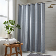 Classic Striped Shower Curtain – 70 x 72 Inch Polyester Bathroom Shower Curtain, Modern Stripe Design for Bathtub & Shower, Decorative Bath Curtain for Home Bathroom Décor