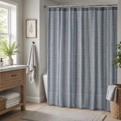Classic Striped Shower Curtain – 70 x 72 Inch Polyester Bathroom Shower Curtain, Modern Stripe Design for Bathtub & Shower, Decorative Bath Curtain for Home Bathroom Décor