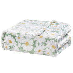 Oversized Floral Throw Blanket – 100% Polyester Delightful Daisies Soft Lightweight Blanket for Couch, Sofa & Bed, Spring Summer Decorative Blanket, 60 x 70 Inches