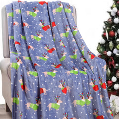 Holiday & Christmas Micro Plush Throw Blanket – Ultra Soft 50" x 60" Cozy Blanket for Couch, Bed & Movie Nights – Lightweight, Warm, Machine Washable Gift Essential