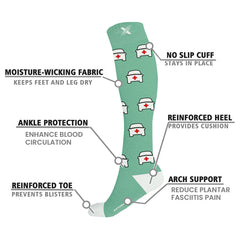 Medical Print Knee-High Compression Socks (3-Pairs)