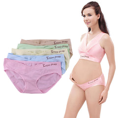 5-Pack: Women's Low-Waist Cotton Maternity Pregnancy Underwear