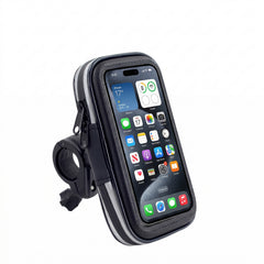 Waterproof Bike Phone Mount – Motorcycle Handlebar Phone Holder with 360° Rotation & Protective Case – Shockproof Bicycle Phone Holder for GPS & Riding (Fits up to 6” Phones)