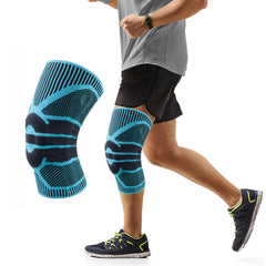 Knee Compression Sleeve with Gel Patella Pad & Spring Stabilizers – Adjustable Knee Brace Support for Men & Women – Running, Gym, Sports & Joint Stability