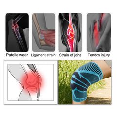 Knee Compression Sleeve with Gel Patella Pad & Spring Stabilizers – Adjustable Knee Brace Support for Men & Women – Running, Gym, Sports & Joint Stability