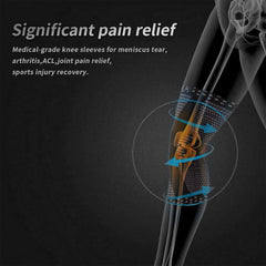 Knee Compression Sleeve with Gel Patella Pad & Spring Stabilizers – Adjustable Knee Brace Support for Men & Women – Running, Gym, Sports & Joint Stability