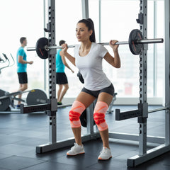 Knee Compression Sleeve with Gel Patella Pad & Spring Stabilizers – Adjustable Knee Brace Support for Men & Women – Running, Gym, Sports & Joint Stability