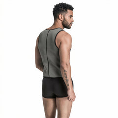 Men’s Compression Shirt Slimming Shapewear – Reversible Neoprene Workout Shirt for Tummy Control & Back Support – Athletic Body Shaper Tee for Gym & Daily Wear