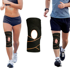 Copper-Infused Knee Compression Sleeve With Adjustable Straps