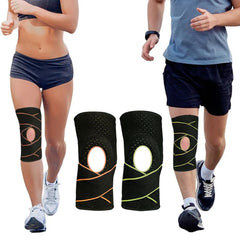 Copper-Infused Knee Compression Sleeve With Adjustable Straps