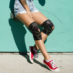 Copper-Infused Knee Compression Sleeve With Adjustable Straps