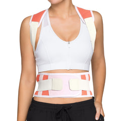Adjustable 2 in 1 Posture-Support Brace And Double-Compression Waist Belt