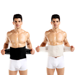 Men's Adjustable Double-Compression Waist-Slimming Workout Back Support Belt