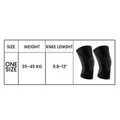 Support & Recovery Knee Compression Sleeve (1 Pair) – Knee Brace with Gel Grip & Reinforced Straps – Anti-Slip Joint Support for Running, Gym & Daily Activity
