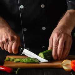 8-Piece Kitchen Knife Set with Cutting Board & Scissors – German-Style Stainless Steel Chef Knives for Cooking, Meal Prep & Beginner Glow-Up Kitchens