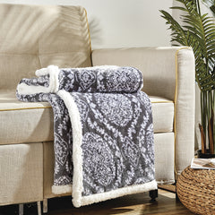 Cozy Aesthetic: Printed Sherpa Throw Blanket – Ultra Soft Microplush 50" x 60" – Lightweight Fleece for Couch, Bed, Dorm & Travel – Machine Washable
