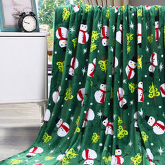 Holiday & Christmas Micro Plush Throw Blanket – Ultra Soft 50" x 60" Cozy Blanket for Couch, Bed & Movie Nights – Lightweight, Warm, Machine Washable Gift Essential