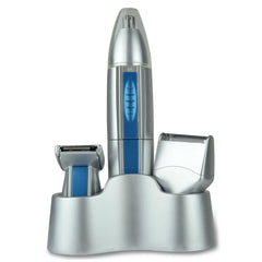3-in-1 Beard Trimmer for Men – Cordless Hair Clippers, Mustache & Nose Hair Groomer – Precision Detail Trimmer with Interchangeable Heads, Portable Men’s Grooming Tool
