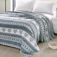 CozyCore Heartfelt Fleece Blanket – Soft Micro Plush Throw for Bed, Couch, or Dorm – Lightweight, Breathable, Vibe-Ready