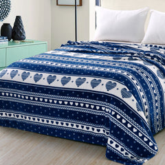 CozyCore Heartfelt Fleece Blanket – Soft Micro Plush Throw for Bed, Couch, or Dorm – Lightweight, Breathable, Vibe-Ready