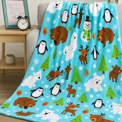 Holiday & Christmas Micro Plush Throw Blanket – Ultra Soft 50" x 60" Cozy Blanket for Couch, Bed & Movie Nights – Lightweight, Warm, Machine Washable Gift Essential