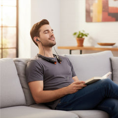 Bluetooth 3.0 Wireless Sports Neckband Headphones – Stereo In-Ear Earbuds with 10Hr Battery, Sweatproof Water-Resistant Design, Noise Reduction Mic, Magnetic Earbud Storage, Vibrate Call Alert, Dual Device Pairing