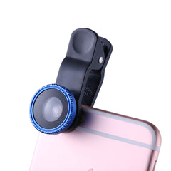 Universal Clip-On 3-in-1 Phone Camera Lens Kit – Wide Angle + 180° Fisheye + Macro Lenses for iPhone & Android – Portable Smartphone Lens Set for Travel, Selfies & Close-Up Shots