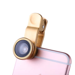 Universal Clip-On 3-in-1 Phone Camera Lens Kit – Wide Angle + 180° Fisheye + Macro Lenses for iPhone & Android – Portable Smartphone Lens Set for Travel, Selfies & Close-Up Shots