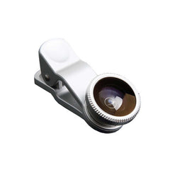 Universal Clip-On 3-in-1 Phone Camera Lens Kit – Wide Angle + 180° Fisheye + Macro Lenses for iPhone & Android – Portable Smartphone Lens Set for Travel, Selfies & Close-Up Shots
