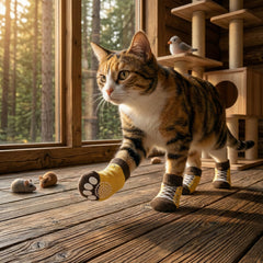 Anti-Slip Dog & Cat Socks (1-Pack or 2-Pack) – Knit Paw Protector with Traction Grip for Small Pets – Warm, Adjustable Pet Socks for Hardwood Floors (Medium & X-Large)
