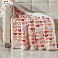 Cozy Aesthetic: Printed Sherpa Throw Blanket – Ultra Soft Microplush 50" x 60" – Lightweight Fleece for Couch, Bed, Dorm & Travel – Machine Washable