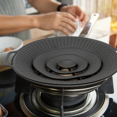 Silicone Boil-Over Spill Stopper Lid – 6” to 10.5” Universal Fit for Pots & Pans – Heat Resistant, Reusable & Dishwasher Safe – 12" Round – 1 or 2 Pack