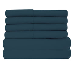 6-Piece: 2200 Series Egyptian Softness Microfiber Sheets – Ultra Soft, Cooling & Deep Pocket