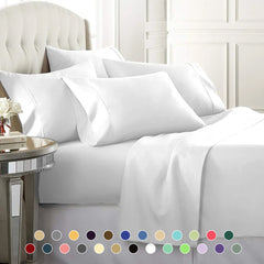 6-Piece: 2200 Series Egyptian Softness Microfiber Sheets – Ultra Soft, Cooling & Deep Pocket