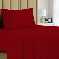 3-Piece: 1800 TC Bamboo Blend Twin Sheet Set – Double Brushed, Deep Pocket Fit