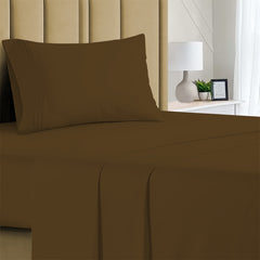 3-Piece: 1800 TC Bamboo Blend Twin Sheet Set – Double Brushed, Deep Pocket Fit