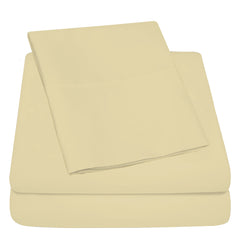 3-Piece: 1800 TC Bamboo Blend Twin Sheet Set – Double Brushed, Deep Pocket Fit