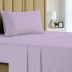 3-Piece: 1800 TC Bamboo Blend Twin Sheet Set – Double Brushed, Deep Pocket Fit