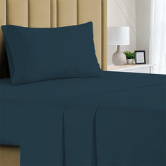 3-Piece: 1800 TC Bamboo Blend Twin Sheet Set – Double Brushed, Deep Pocket Fit